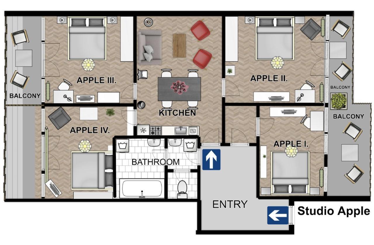 New Town - Apple Apartments براغ المظهر الخارجي الصورة