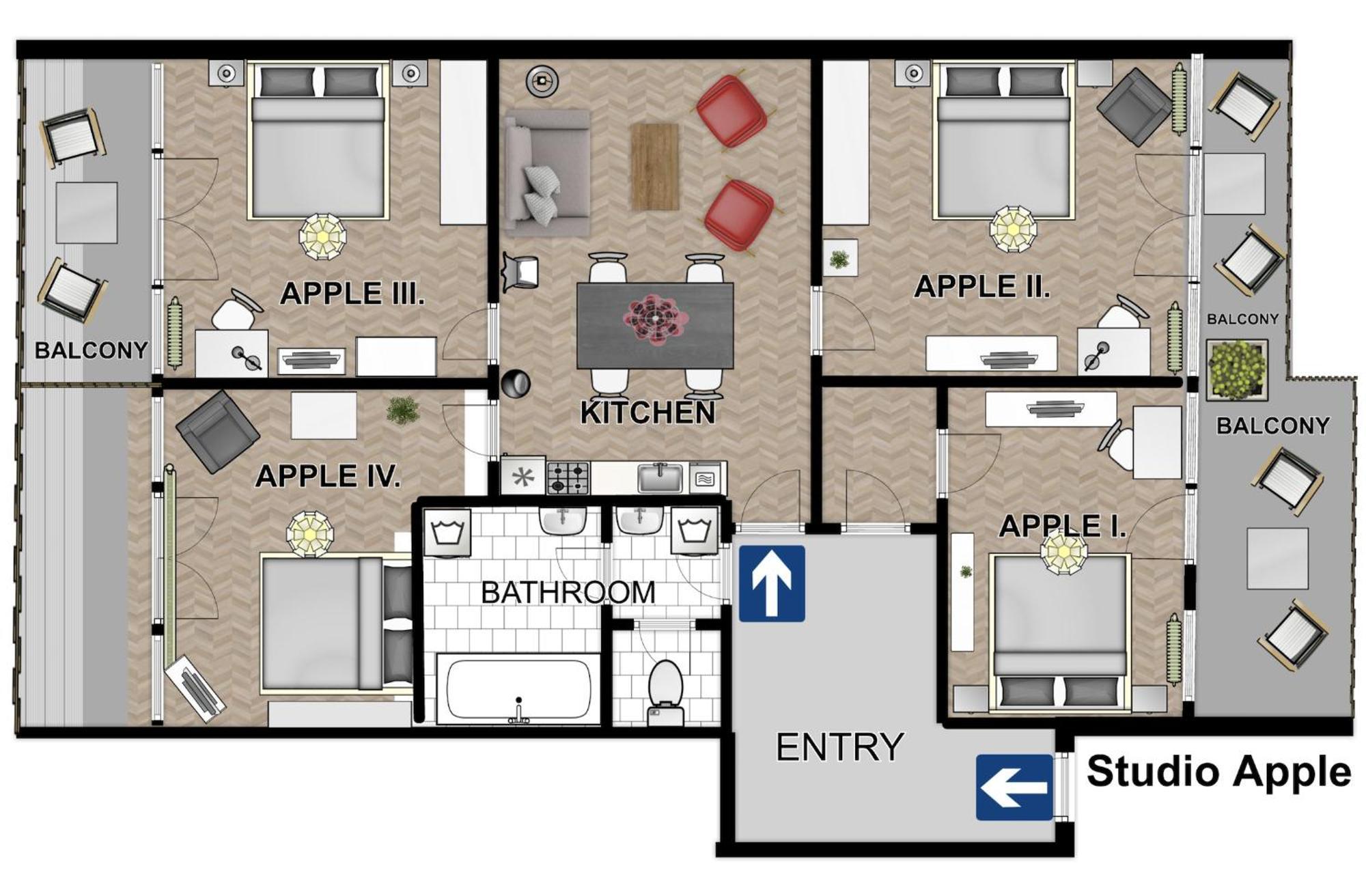 New Town - Apple Apartments براغ المظهر الخارجي الصورة